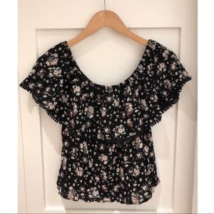 Adam Levine Floral Off Shoulder Top